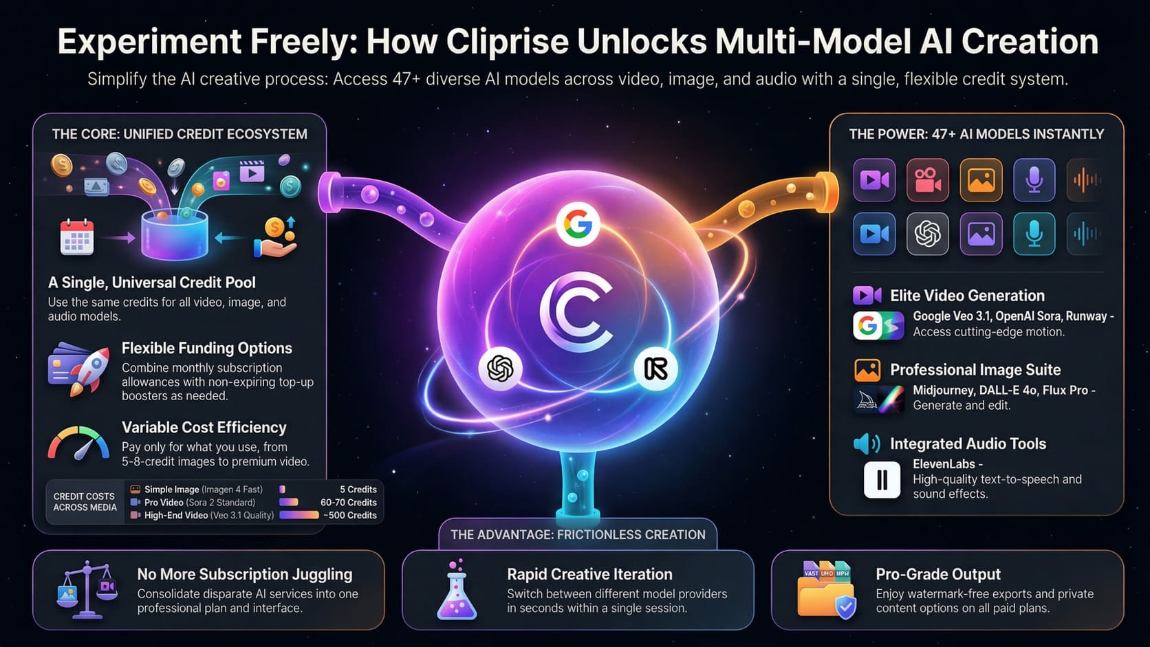 Experiment Freely with AI - Creative exploration guide showing how to iterate, test variations, and discover unexpected creative results